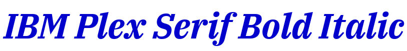 IBM Plex Serif Bold Italic الخط